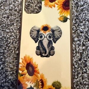 Elephant and Sunflower Phone Case